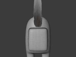 among us mohawk character 3D-Modell