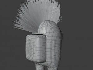 among us mohawk character 3D Model