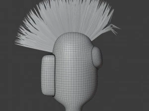 among us mohawk character 3D Model