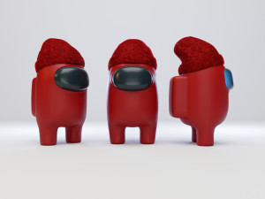 among us beanie character 3D Model