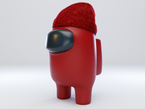 among us beanie character 3D 模型