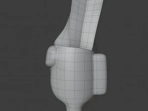 among us spooky paper bag character 3D Model