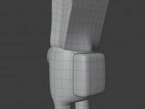among us spooky paper bag character 3D Model
