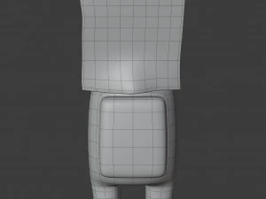 among us spooky paper bag character 3D Model