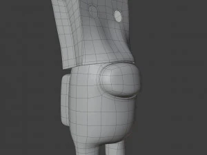 among us spooky paper bag character 3D Model