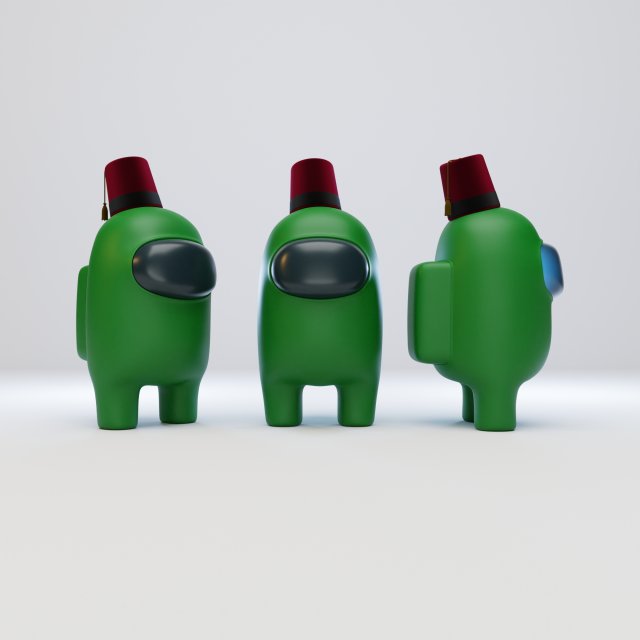 among us fez character Modello 3D .c4d .max .obj .3ds .fbx .stl .blend 