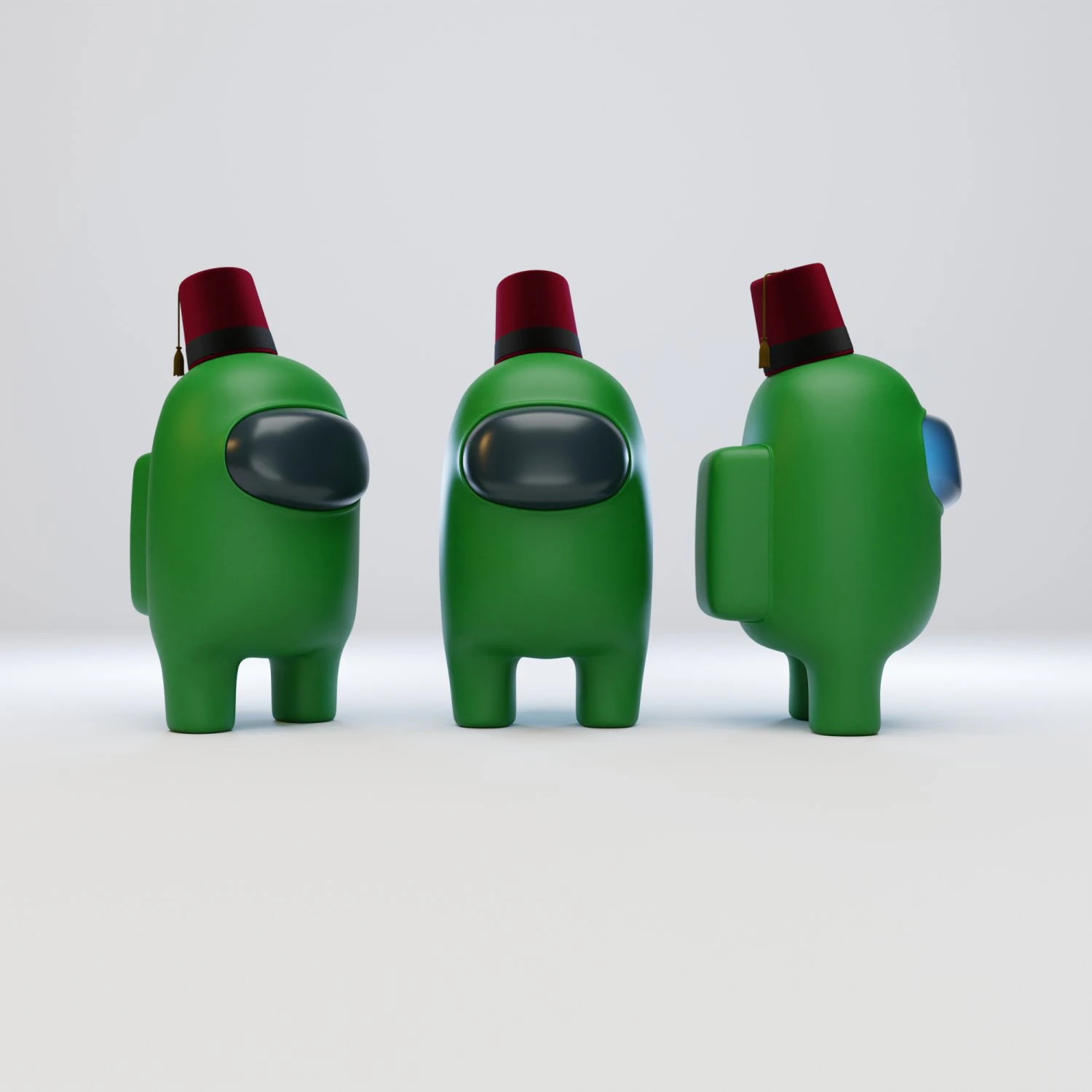 among us fez character 3D Model .c4d .max .obj .3ds .fbx .stl .blend