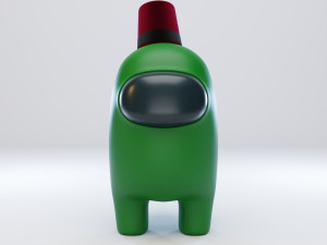 among us fez character Modello 3D