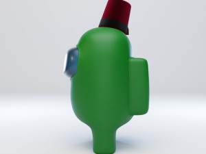 among us fez character Modello 3D