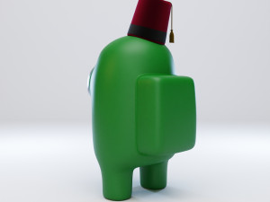 among us fez character Modello 3D