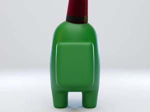 among us fez character 3D Model