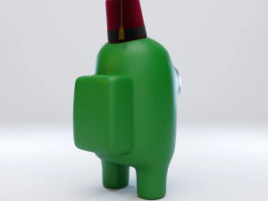 among us fez character 3D Model