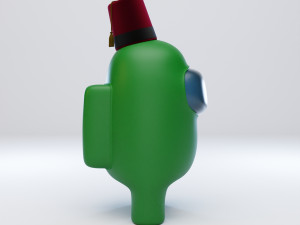 among us fez character Modello 3D