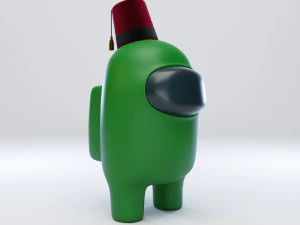among us fez character 3D Model