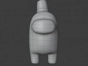 among us fez character 3D Model
