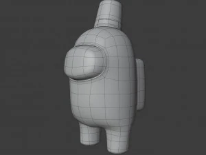 among us fez character 3D Model