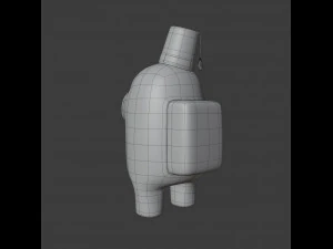 among us fez character 3D Model