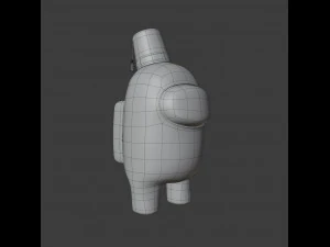 among us fez character 3D Model