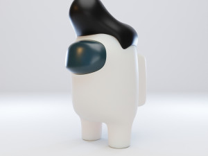 among us pompadour character Modelo 3D