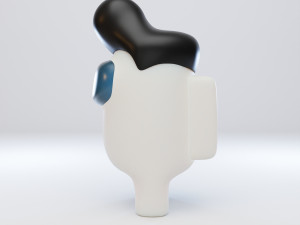 among us pompadour character Modelo 3D