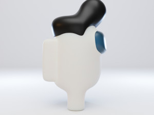 among us pompadour character Modelo 3D