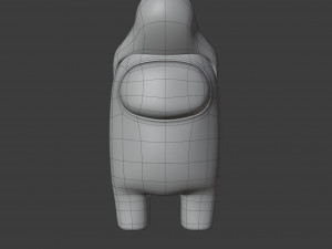 among us pompadour character Modelo 3D