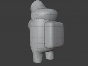 among us pompadour character Modelo 3D