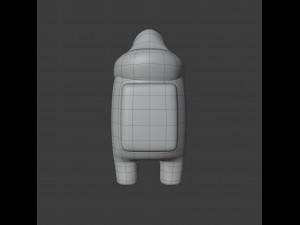 among us pompadour character Modelo 3D