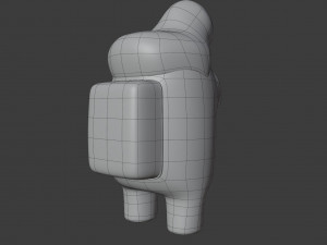 among us pompadour character Modelo 3D