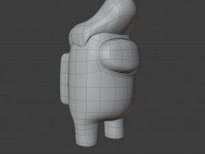 among us pompadour character Modelo 3D