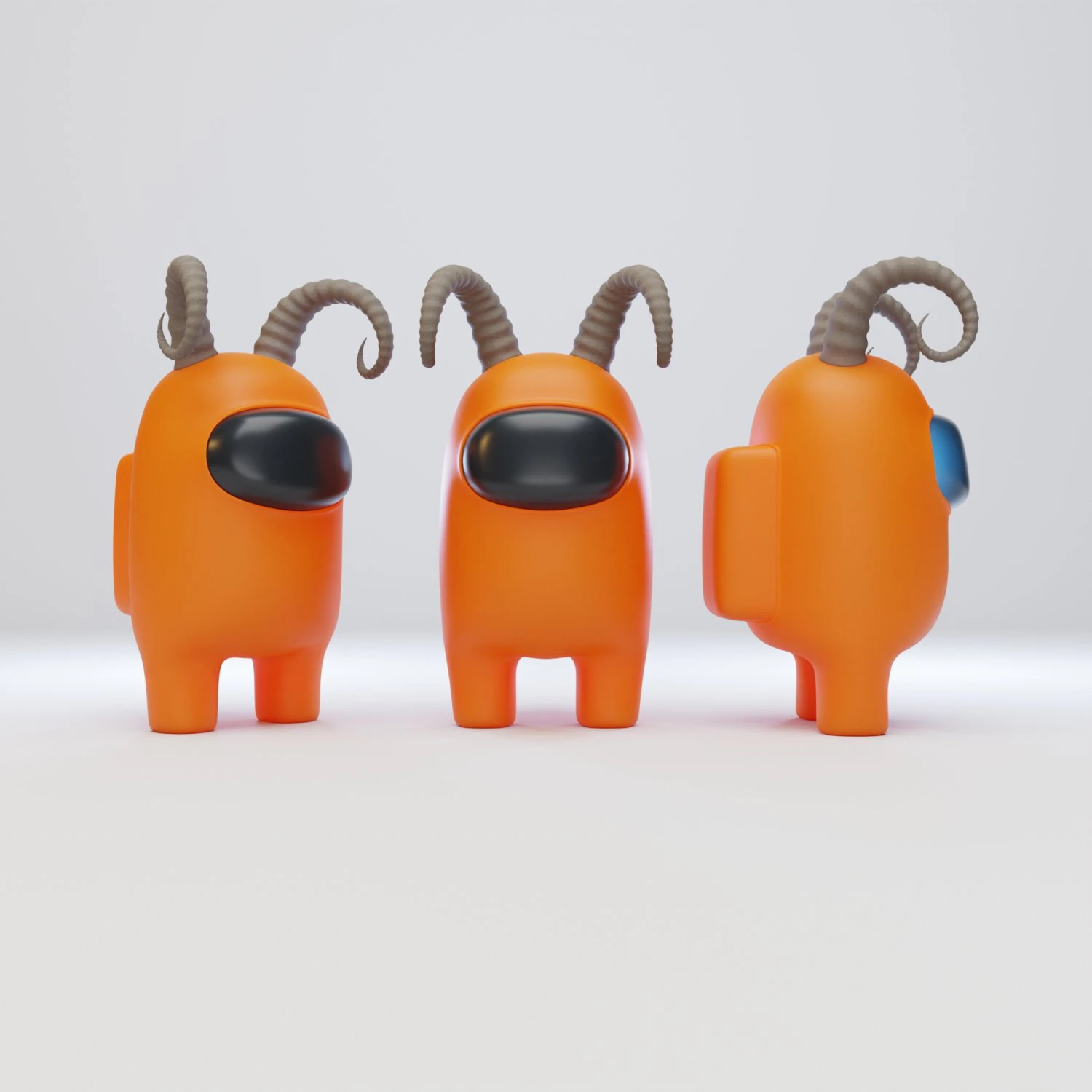 among us ram horns character 3D Model .c4d .max .obj .3ds .fbx .stl .blend 