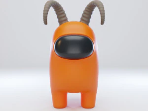 among us ram horns character 3D Model