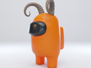 among us ram horns character Model 3D