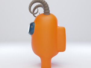 among us ram horns character Model 3D