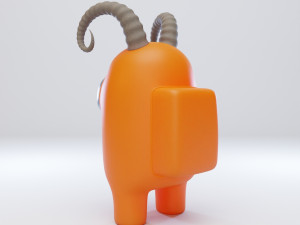 among us ram horns character Model 3D