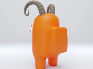 among us ram horns character 3D Model