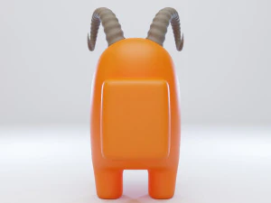 among us ram horns character 3D Model
