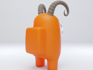 among us ram horns character Model 3D