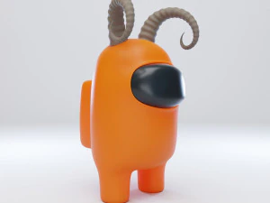 among us ram horns character 3D Model
