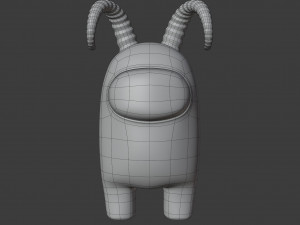 among us ram horns character Model 3D