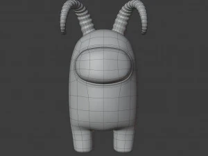 among us ram horns character 3D Model