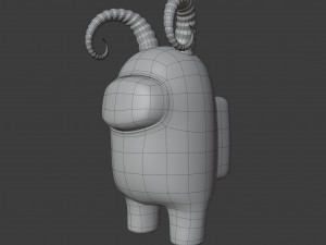 among us ram horns character Model 3D
