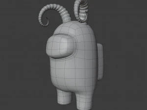 among us ram horns character 3D Model