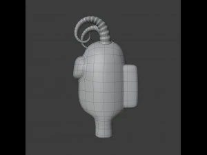 among us ram horns character 3D Model