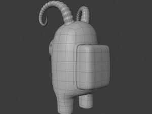 among us ram horns character Model 3D