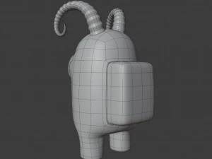 among us ram horns character 3D Model