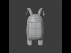 among us ram horns character Model 3D