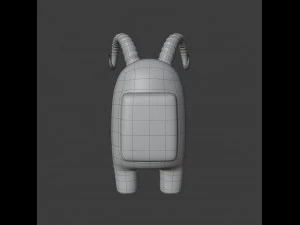 among us ram horns character 3D Model