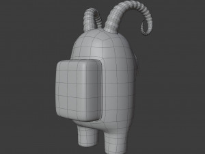 among us ram horns character Model 3D