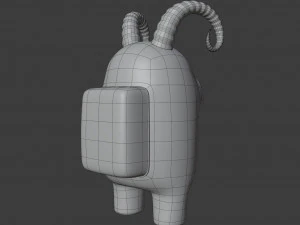 among us ram horns character 3D Model